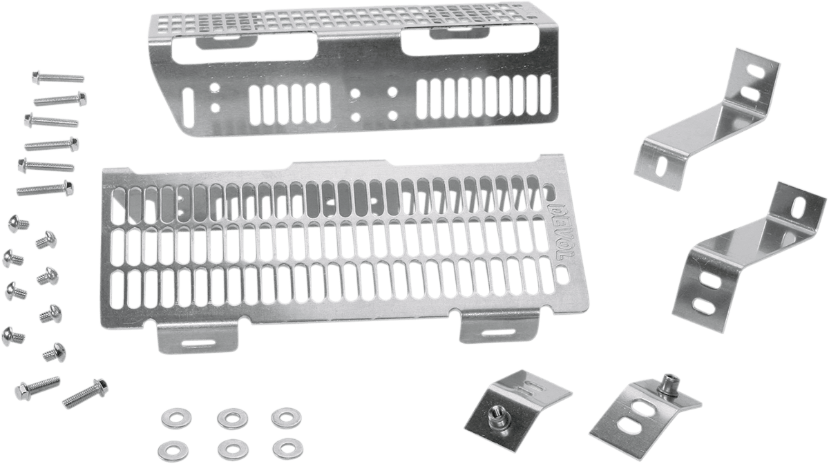 DEVOL Brushed Aluminum Radiator Guard for Yamaha 0101 - 5403 - Moto - House MX