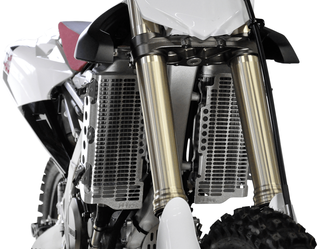 DEVOL Brushed Aluminum Radiator Guard for Yamaha 0101 - 5507 - Moto - House MX