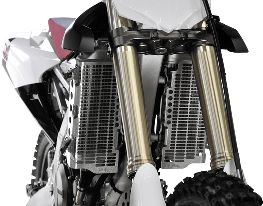 DEVOL Brushed Aluminum Radiator Guard for Yamaha 0101 - 5507 - Moto - House MX