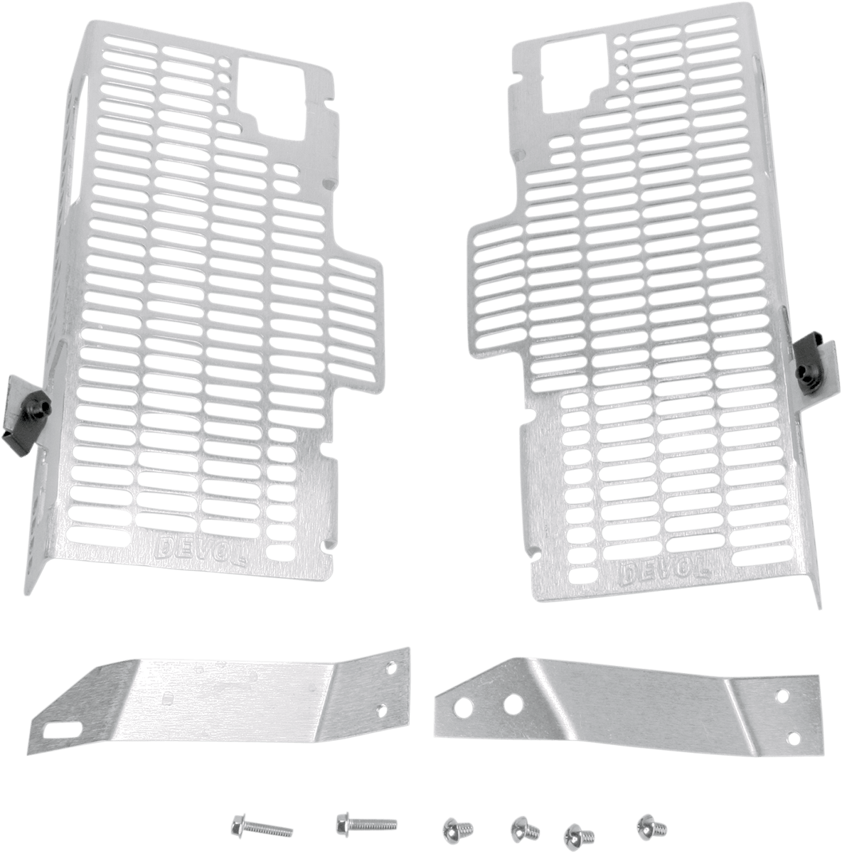 DEVOL Radiator Guards for Honda 0101 - 1205 - Brushed Aluminum Protection - Moto - House MX