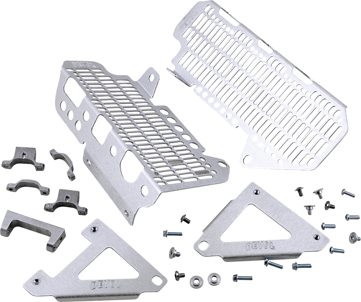 DEVOL Radiator Guards for Honda 0101 - 1211 * Brushed Aluminum, High - Grade Aluminum Alloy Protection - Moto - House MX