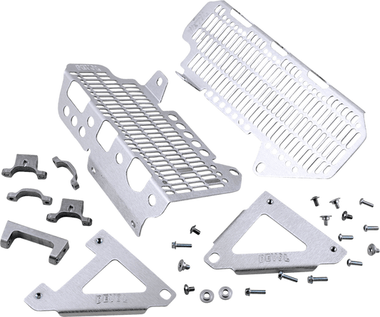 DEVOL Radiator Guards for Honda 0101 - 1211 * Brushed Aluminum, High - Grade Aluminum Alloy Protection - Moto - House MX