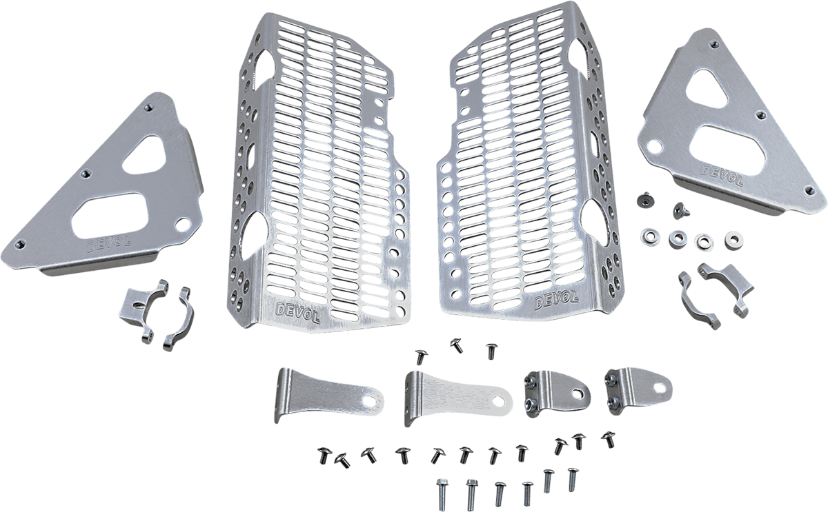 DEVOL Radiator Guards for Honda 0101 - 1213 - Brushed Aluminum - Moto - House MX