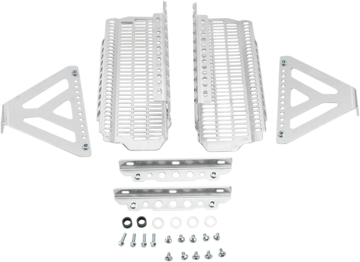 Devol Radiator Guards for Husqvarna and KTM * Brushed Aluminum, Part Number 0101 - 3402 - Moto - House MX