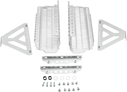 Devol Radiator Guards for Husqvarna and KTM * Brushed Aluminum, Part Number 0101 - 3402 - Moto - House MX