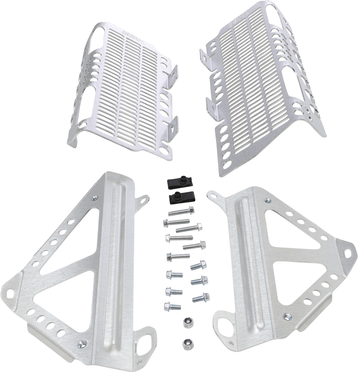 DEVOL Radiator Guards for Suzuki - Brushed Aluminum, Part Number 0101 - 4706 - Moto - House MX