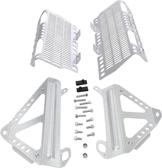 DEVOL Radiator Guards for Suzuki - Brushed Aluminum, Part Number 0101 - 4706 - Moto - House MX