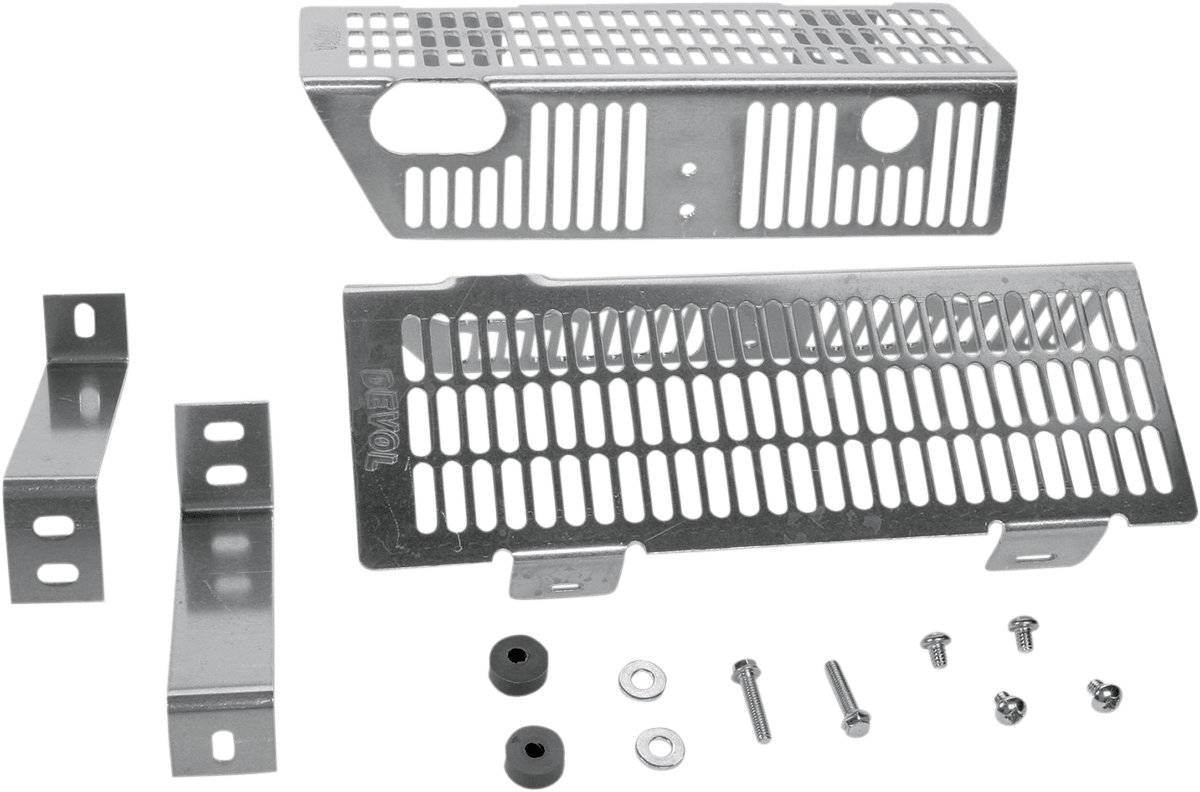 DEVOL Radiator Guards for Yamaha 0101 - 5402 - Brushed Aluminum Protection - Moto - House MX