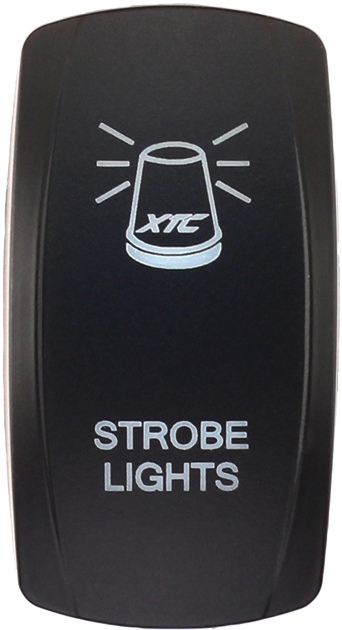 XTC Power Products SW00-00106021 2010s Motorcycle Dash Switch Rocker Face Strobe Light