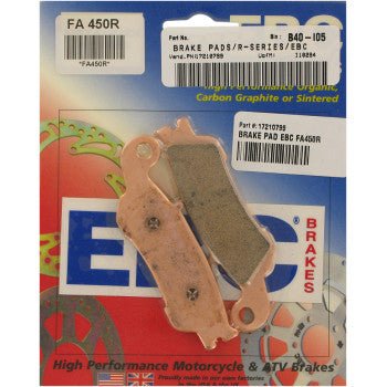 EBC Racing Long - Life Sintered "R" Brake Pads - Front - FA450R - 2008 - 2022 Yamaha YZ 125, YZ250, YZ125X, and YZ250X - Moto - House MX