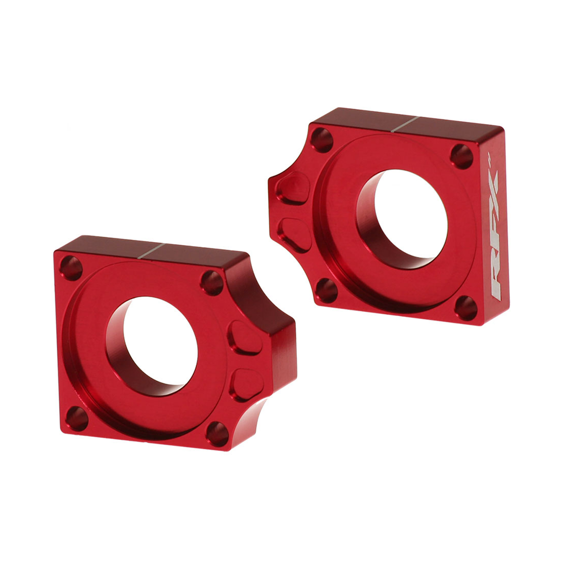 RFX FXAB 10300 99RD 2010-2025 Honda CRF150R Rear Axle Blocks Red