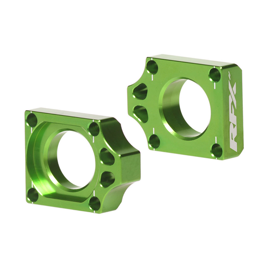 RFX FXAB 20200 99GN 2016-2025 Kawasaki KX450F Rear Axle Blocks Green