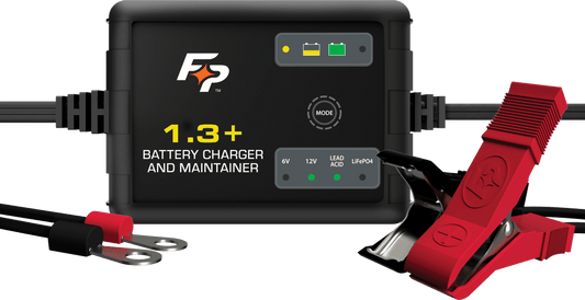 FIRE POWER - BATTERY CHARGER 6V/12V 1.3A Lead - Acid and Lithium - ion - Fully Automatic - 490 - 2901 - Moto - House MX