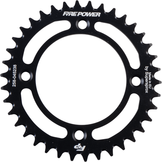 FIRE POWER FIRE POWER Rear Sprocket Aluminum 38T for Gas - Gas MC 50 - Lightweight and Durable FPA - 452 - 38 - BLK - Moto - House MX