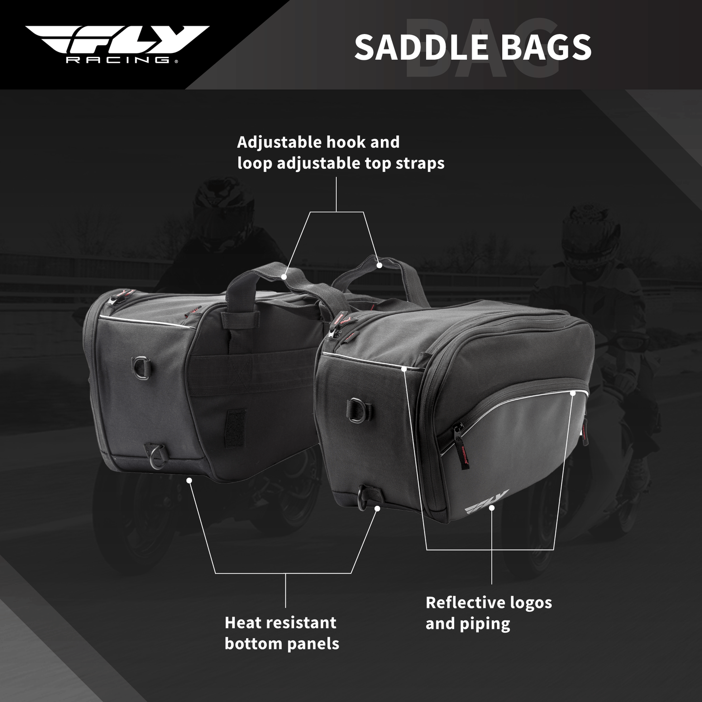 Fly Racing 6245 479 - 10400 Saddle Bags with 20L Capacity and Modular Storage - Moto - House MX