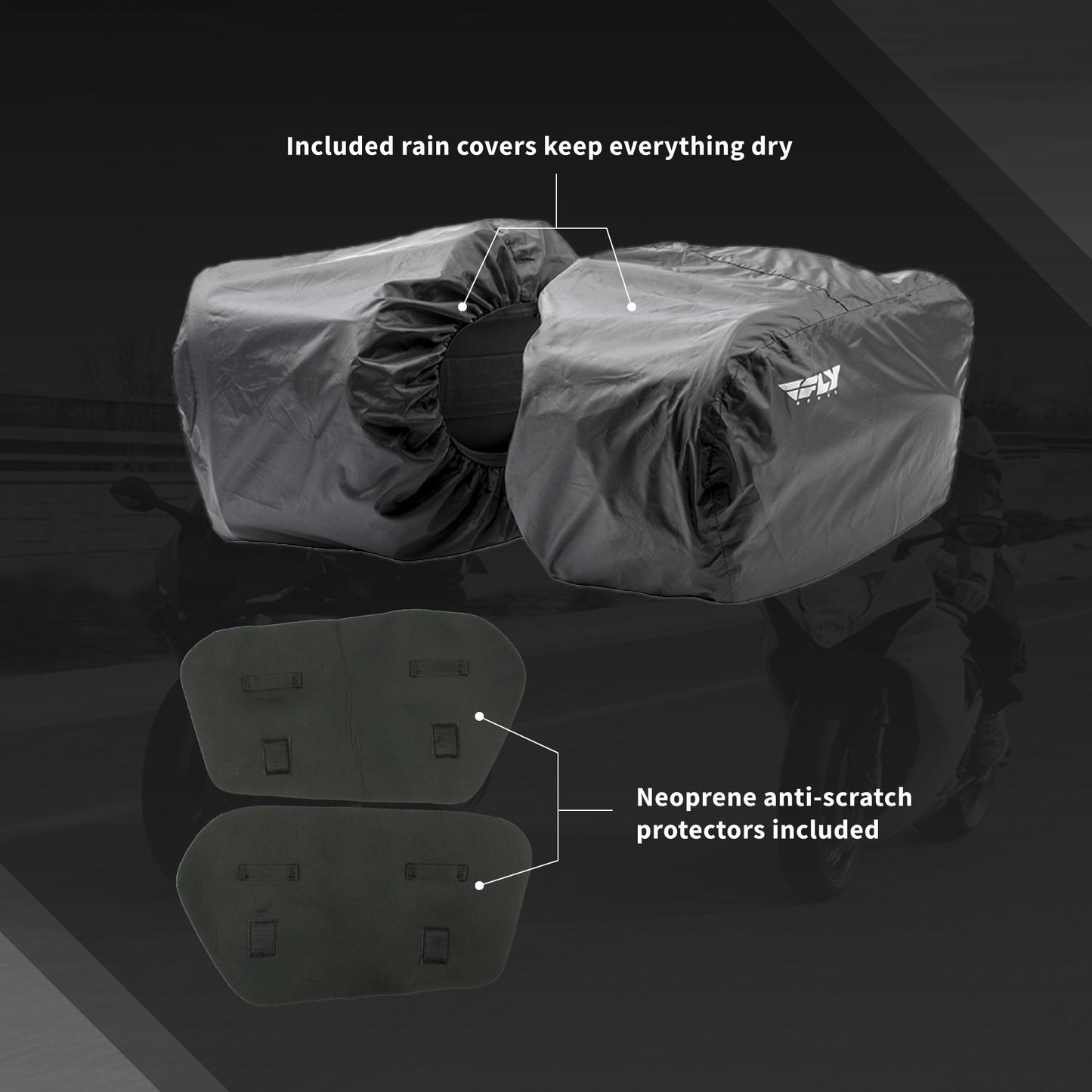 Fly Racing 6245 479 - 10400 Saddle Bags with 20L Capacity and Modular Storage - Moto - House MX
