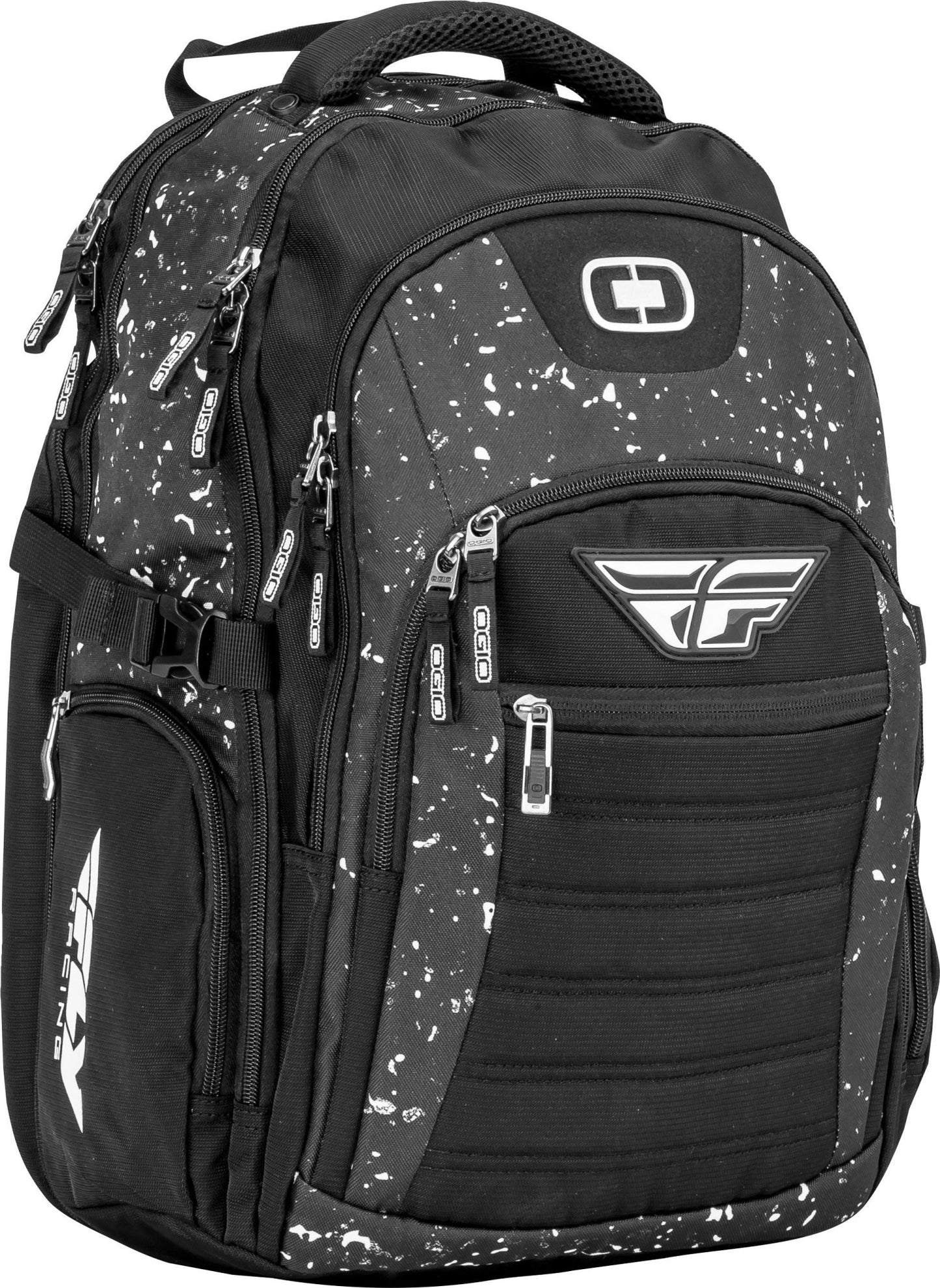Fly Racing Ogio Urban Bag Black/White - Versatile 17 - Inch Laptop Backpack with Multiple Storage Compartments - Moto - House MX