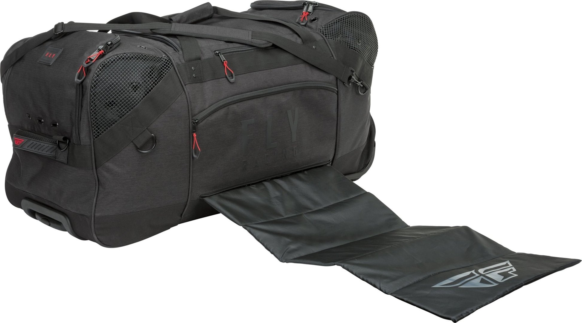 FLY Racing Roller Grande Gear Bag Black - 125L Capacity with Durable Construction - Moto - House MX
