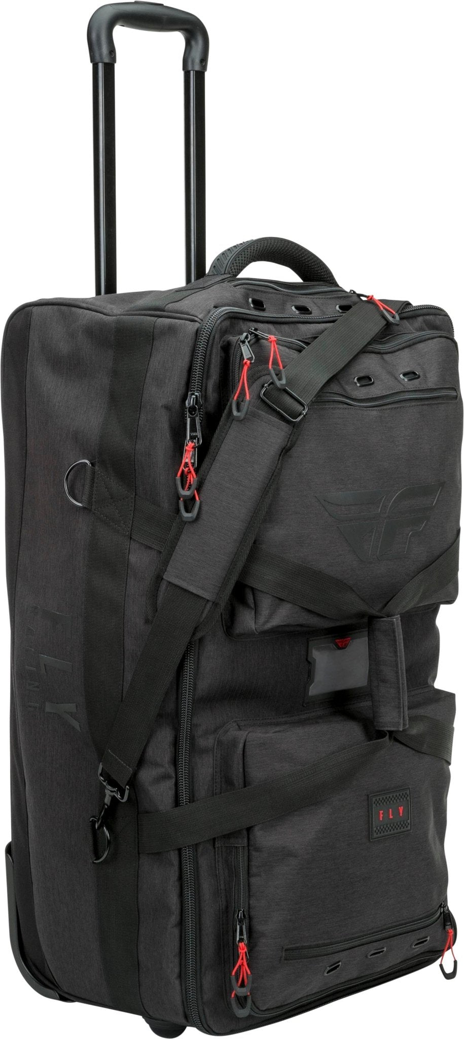FLY Racing Tour Roller Bag Black with Telescoping Handle and 80L Capacity - Moto - House MX