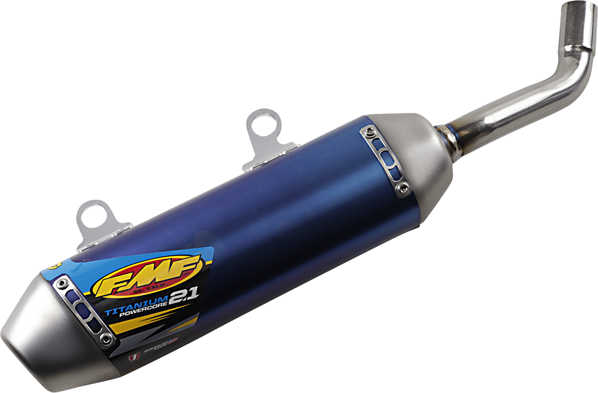 FMF Powercore 2.1 Shorty Muffler 025255 - Lightweight Titanium or Aluminum Motorcycle Exhaust - Moto - House MX