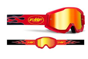 FMF Vision Powercore Youth Goggle Flame Red Mirror Red Lens - F - 50055 - 00004 - Moto - House MX