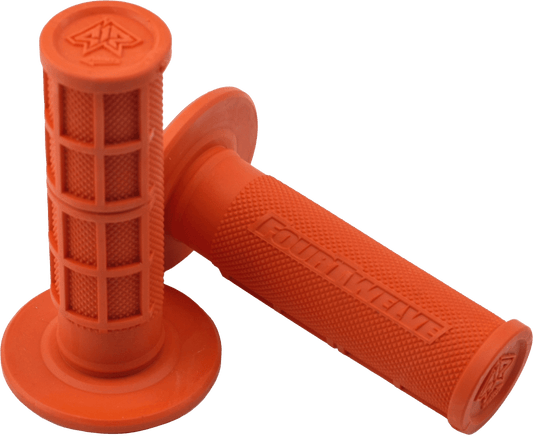 FOUR TWELVE Pee Wee Pit Bike Mini Grips Orange 7/8” 412 - G204 - Moto - House MX
