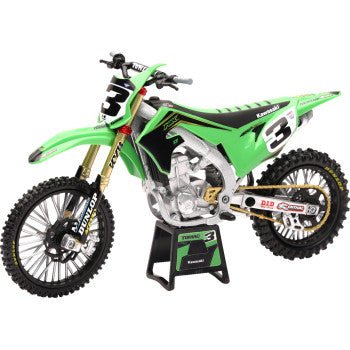 Kawasaki Race Team Bike 2019 - Eli Tomac - 1:12 Scale - Green/Black - New Ray Toys - Moto - House MX