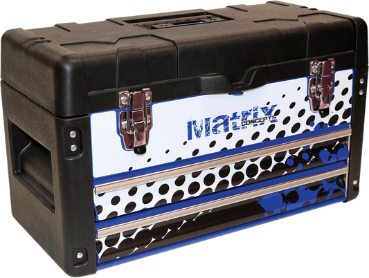 MATRIX CONCEPTS, LLC M31 Worx* Blue Plastic Tool Box with Metal Drawers and Removable Tray - Moto - House MX
