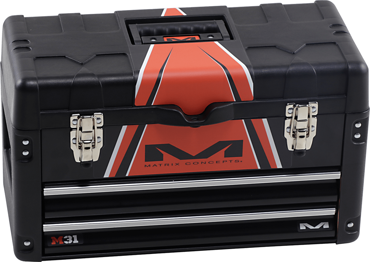 MATRIX CONCEPTS, LLC M31 Worx* Orange Storage Box with Metal Drawers and Tool Tray - Moto - House MX