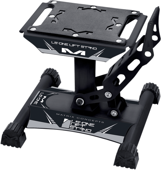 MATRIX CONCEPTS LS1 101 Motorcycle Stand - Black with Anti - Slip Rubber Top and Easy - Handle Design - Moto - House MX