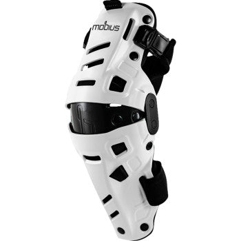 Mobius X8H Hybrid Knee Support - Comfort & Protection! - White/Black - Pair - Moto - House MX