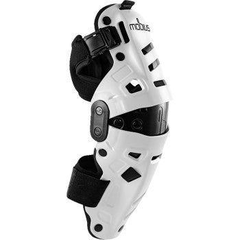 Mobius X8H Hybrid Knee Support - Comfort & Protection! - White/Black - Pair - Moto - House MX