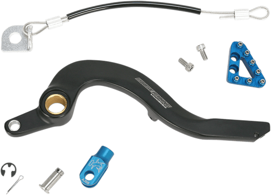 Moose Offroad 1610 - 0348 Forged Blue Brake Pedal 10 - 24 Yamaha YZ250F YZ250FX - Moto - House MX