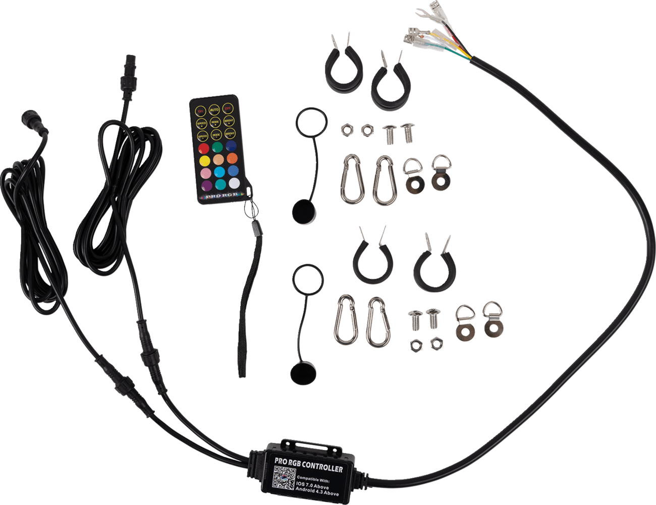 Moose Offroad 2040 - 3161 Quick Disconnect Angel Whip Lights 2' Pair ATV UTV - Moto - House MX