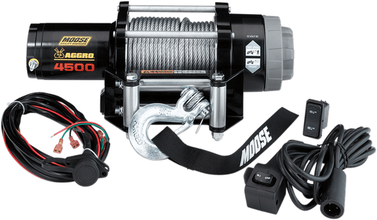 Moose Offroad 4500 lb Winch with Wire Rope - Part Number 104310 - Moto - House MX