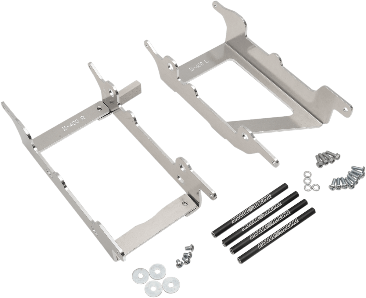 Moose Offroad Beta 11 - 400 Radiator Braces - Silver for Enhanced Protection - Moto - House MX