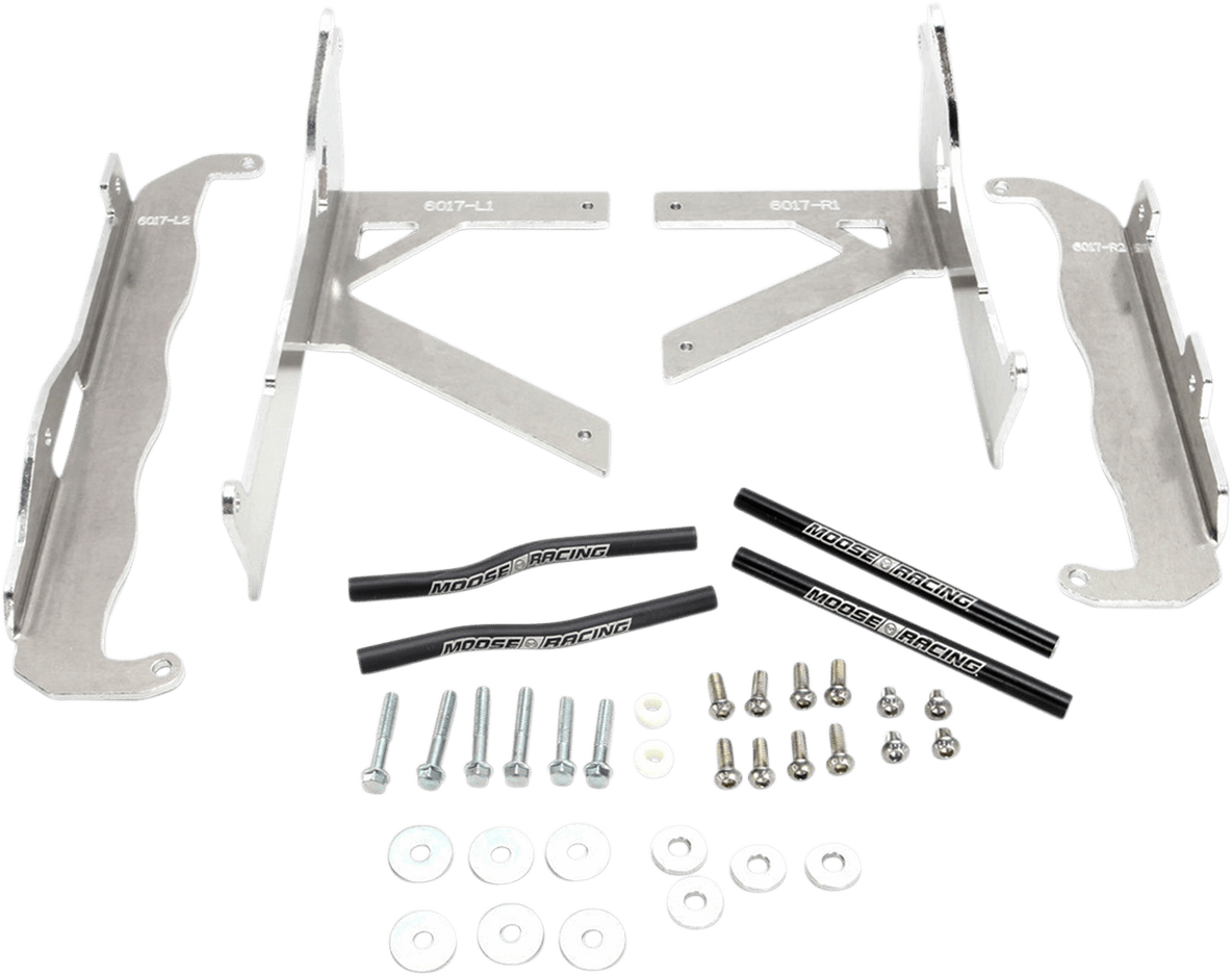 Moose Offroad Honda 11 - 6017 Radiator Braces - Heavy - Duty Aluminum Support for Radiators - Moto - House MX