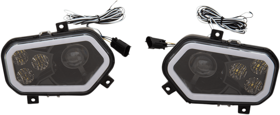 MOOSE OFFROAD LED Headlight for RZR 800/900 - Black Part 100 - 3373 - PU - Moto - House MX