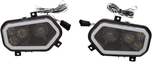 MOOSE OFFROAD LED Headlight for RZR 800/900 - Black Part 100 - 3373 - PU - Moto - House MX