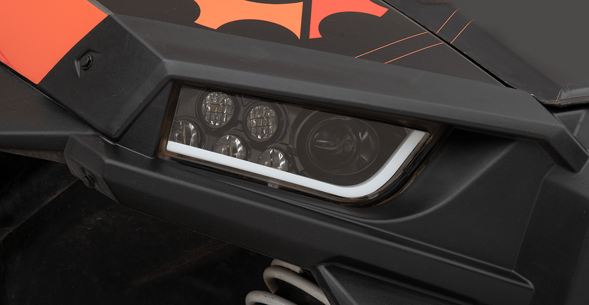 Moose Offroad LED Headlight for RZR900/1000 - Black, Part Number 100 - 3358 - PU - Moto - House MX