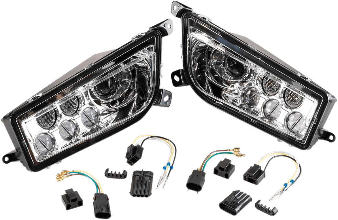 MOOSE OFFROAD LED Headlight for RZR900/1000 - Clear, Part Number 100 - 3352 - PU - Moto - House MX