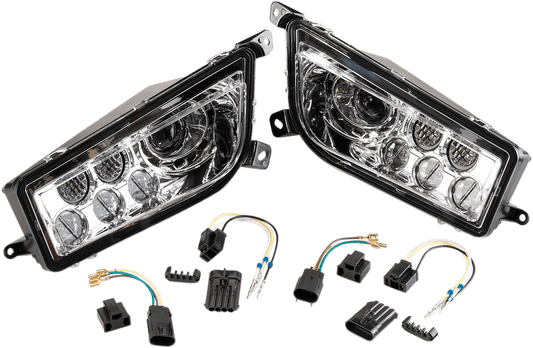 MOOSE OFFROAD LED Headlight for RZR900/1000 - Clear, Part Number 100 - 3352 - PU - Moto - House MX