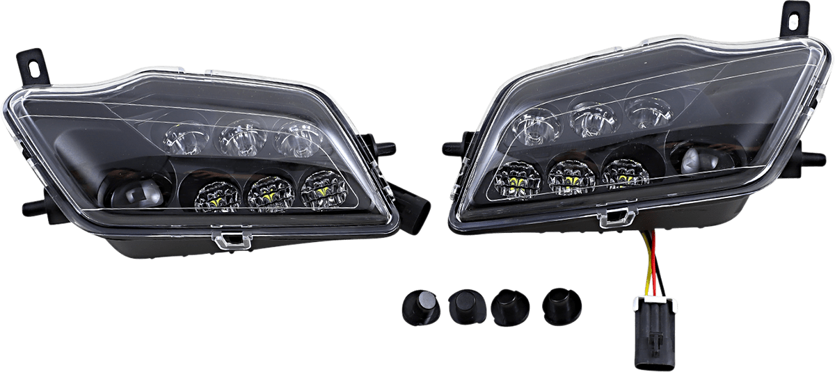 MOOSE OFFROAD LED Headlight Pioneer 400 - 1207 - PU * Bright Replacement or Upgrade for Halogen Lights - Moto - House MX