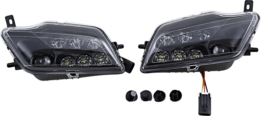 MOOSE OFFROAD LED Headlight Pioneer 400 - 1207 - PU * Bright Replacement or Upgrade for Halogen Lights - Moto - House MX