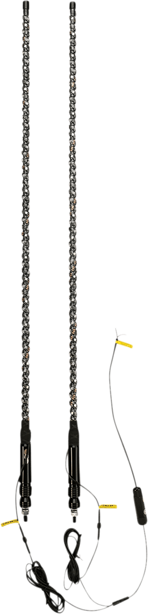 MOOSE OFFROAD LED Light Rod Pair (PU - 4 - 104 - 2) * 4 ft Flexible RF Whip with 300 Colors & 200 Patterns - Moto - House MX