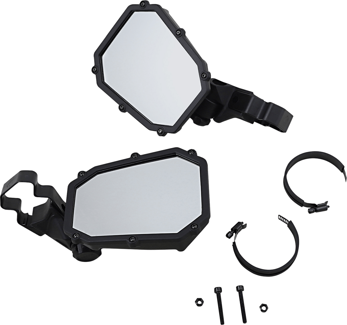 MOOSE OFFROAD Moose Offroad Elite Side View Mirror - Octagon Black with Custom Clamp System MEMIRKIT - ES1CCS MEMIRKIT - ES1CCS - Moto - House MX