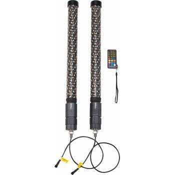 MOOSE OFFROAD Quick Release LED Whip Lights – Pair – 4 Sizes – High - Visibility & Durable for UTVs - Moto - House MX