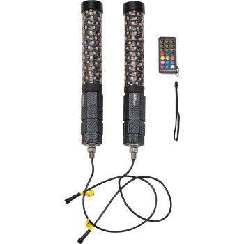 MOOSE OFFROAD Quick Release LED Whip Lights – Pair – 4 Sizes – High - Visibility & Durable for UTVs - Moto - House MX