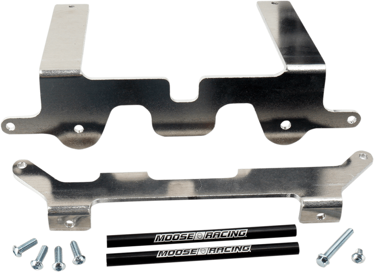 MOOSE OFFROAD Radiator Braces for Yamaha 11 - 1531 * Heavy - Duty Aluminum Support with Stylish Black Anodized Crossbars - Moto - House MX