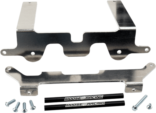 MOOSE OFFROAD Radiator Braces for Yamaha 11 - 1531 * Heavy - Duty Aluminum Support with Stylish Black Anodized Crossbars - Moto - House MX